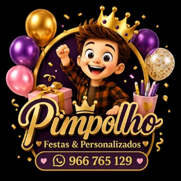 Imagem original da marca Pimpolho, com o seu boneco e coroa