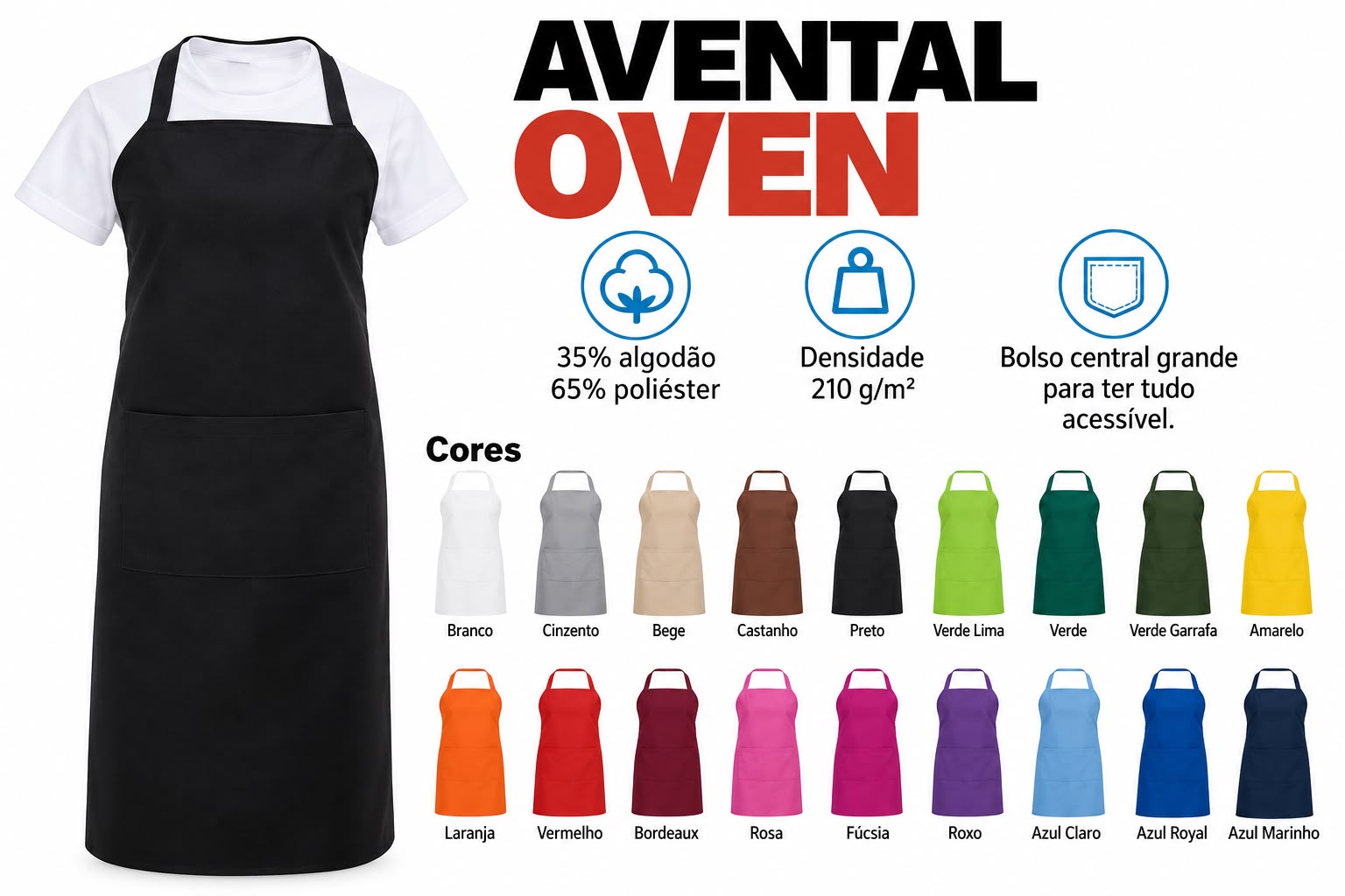 Ficha de avental-oven, enviada pela Patrícia