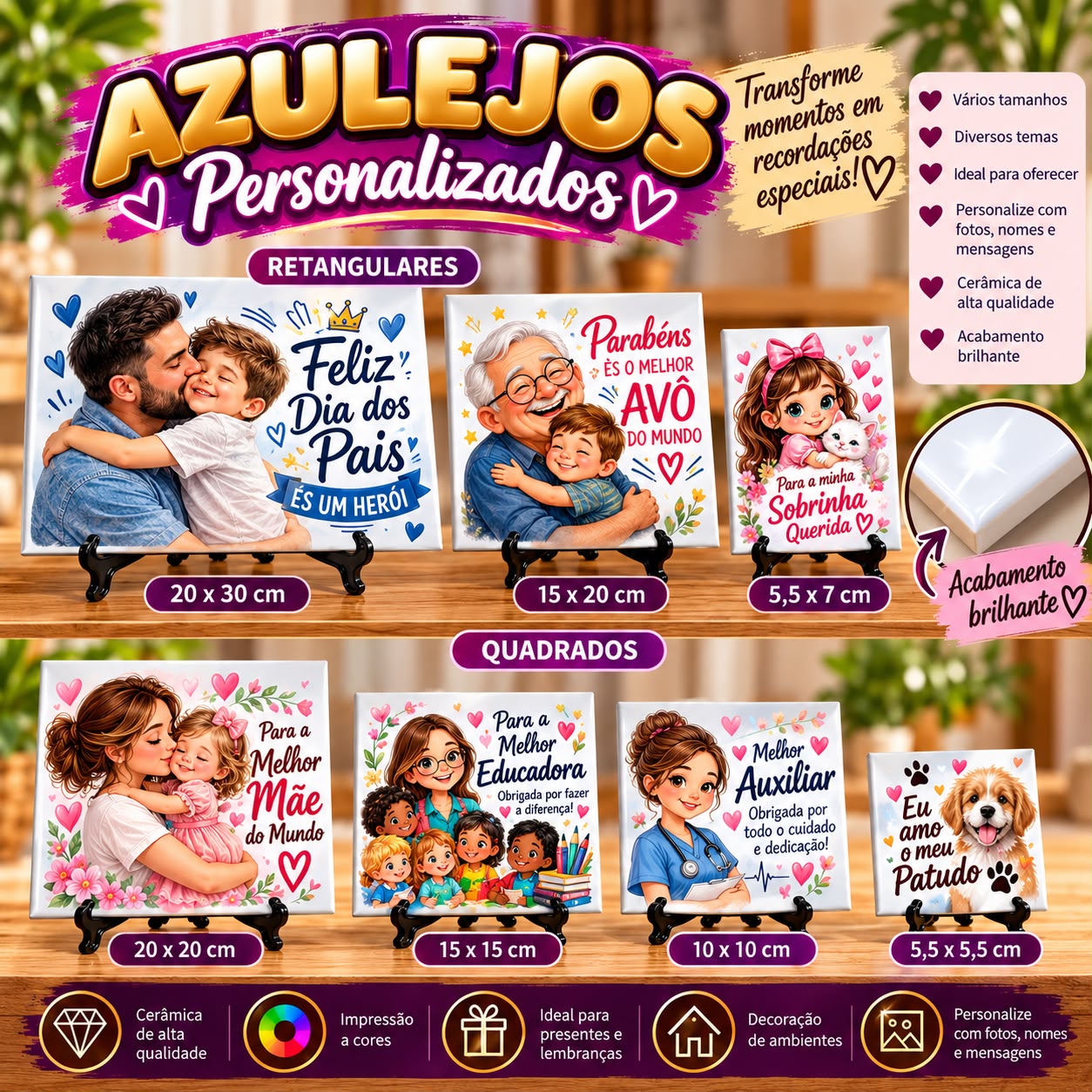 Apresentação de azulejos-personalizados, enviada pela Patrícia