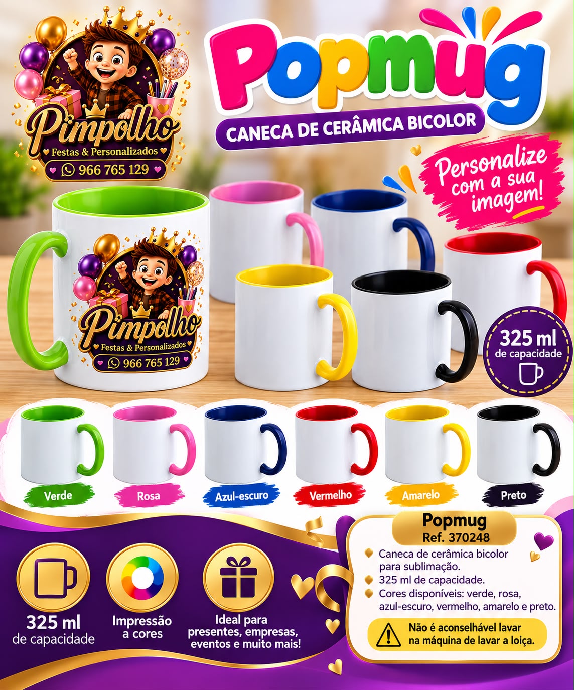 Apresentação de caneca-popmug, enviada pela Patrícia