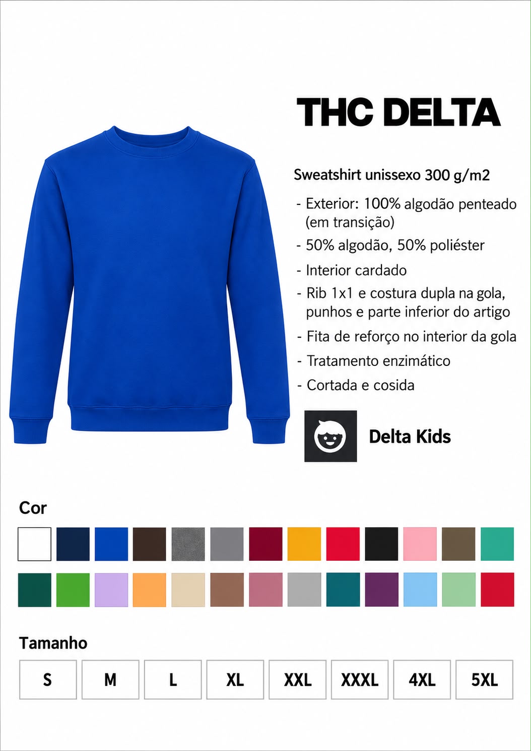 Ficha de Sweatshirt THC Delta, enviada pela Patrícia
